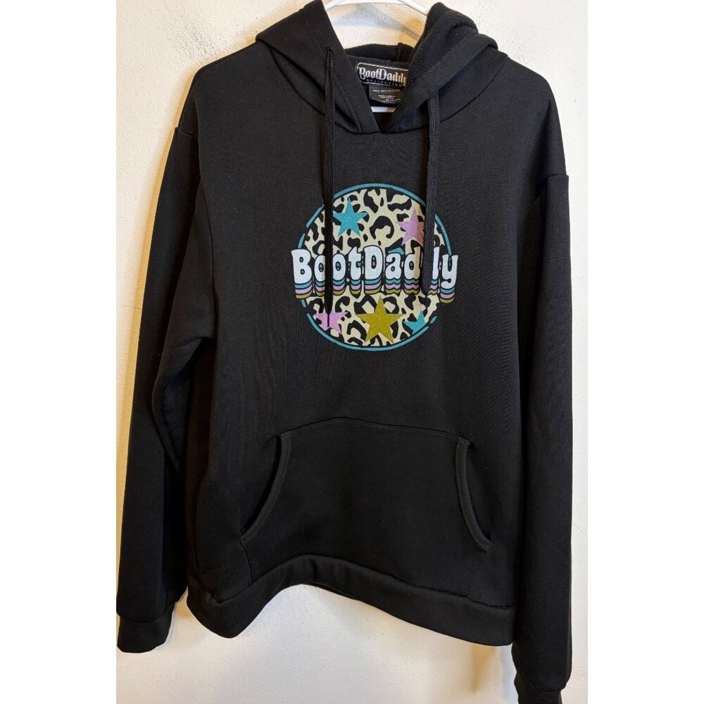 Boot Daddy Western Supply Co Black  Hoodie Sweatshirt Cowboy Size LARGE